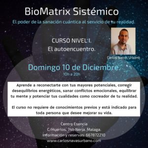 Formación BioMatrix Sistémico. PRESENCIAL. NIVEL I. NERJA. @ Centro Esencia. | Nerja | Andalucía | España